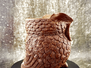 Owl Candle – Brown Concrete Jar with Lavender & Wood Wick